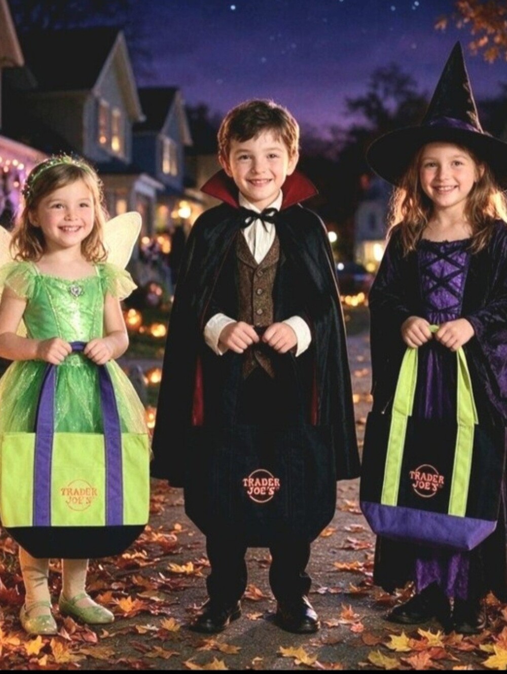 Trader Joe's Halloween Limited Edition MINI TOTE BAGS, Set Of 3, New With Tags - Picture 4 of 11